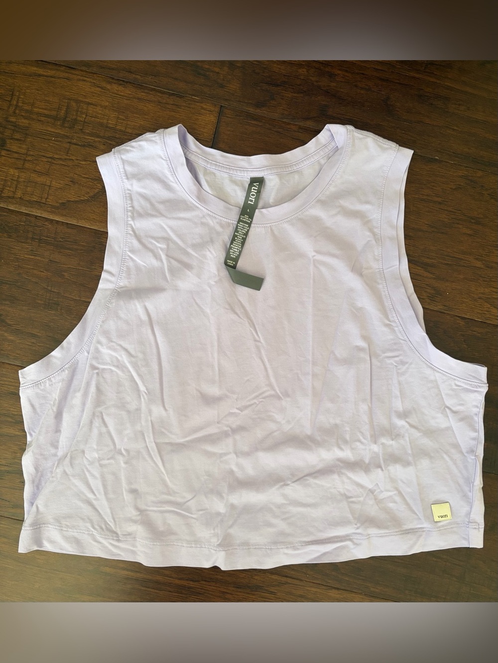 Vuori Light Lavender Sleeveless Crop Tank